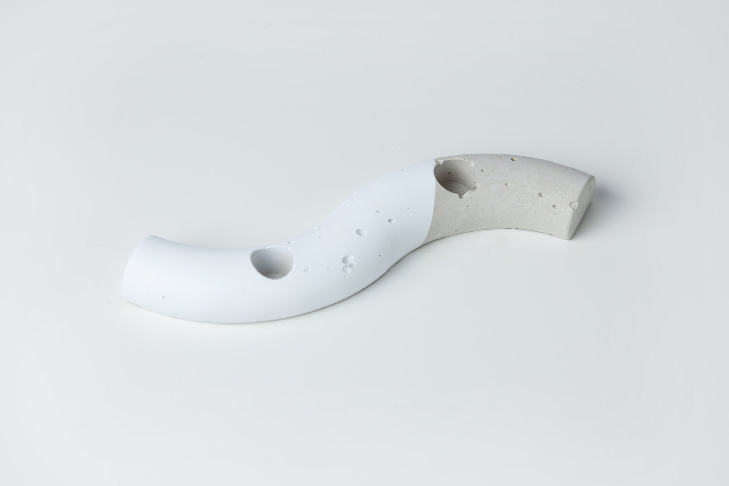 Handcrafted Concrete S-shaped Tapered Candle Holders