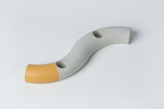 Handcrafted Concrete S-shaped Tapered Candle Holders