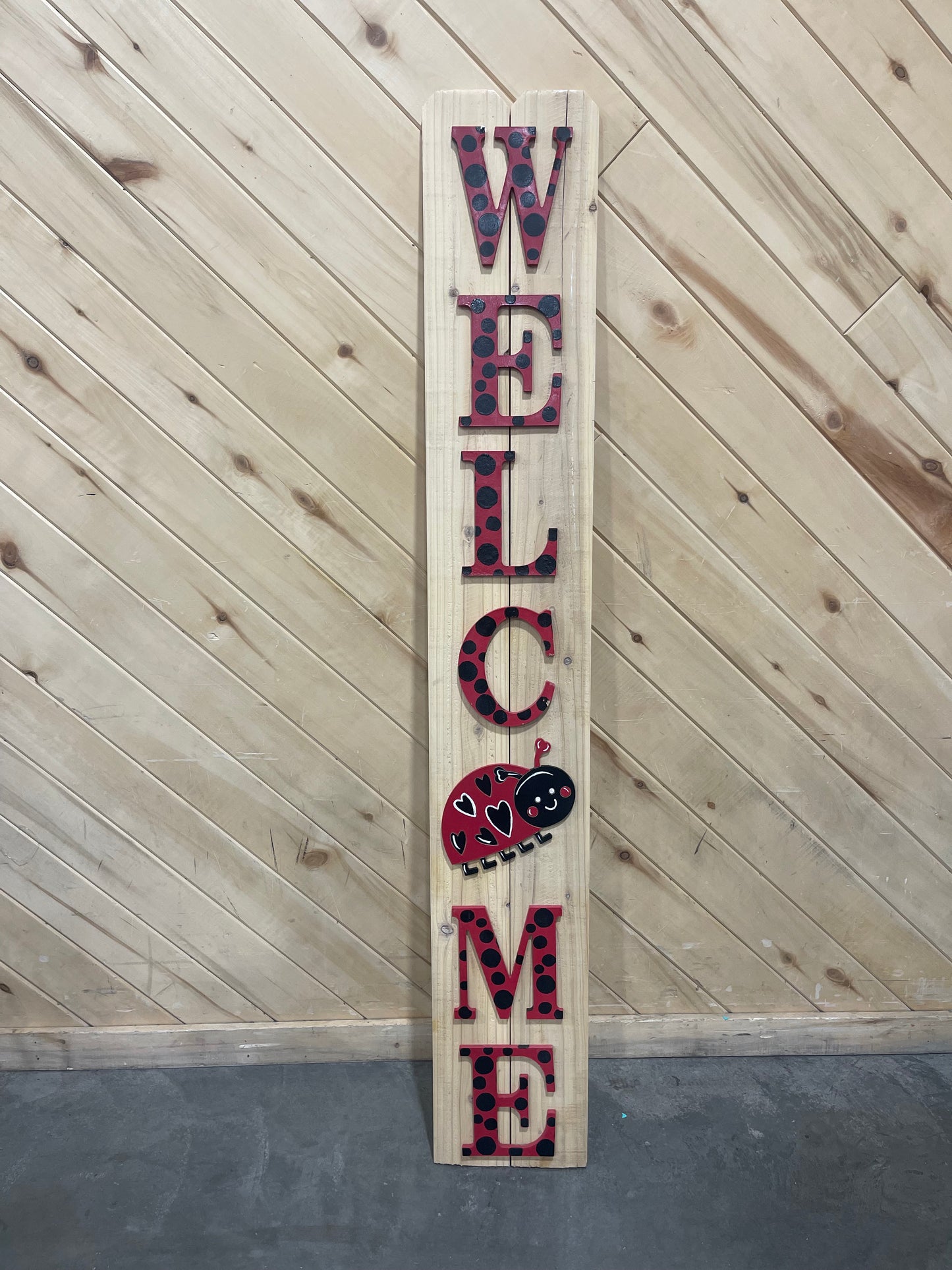 Lady Bug Welcome Sign