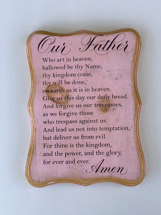 Our Father Prayer Sign