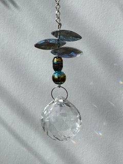 Blue Clear Stone Hanging Crystal