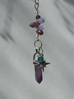 Amethyst Gemstone Hanging Charm | Amethyst Hanging Charm|G Designs Co.