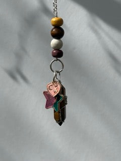 Tigers Eye Gemstone Hanging Charm