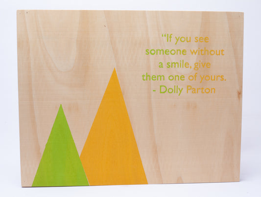 Dolly Parton Quote Mountain Scene Decor