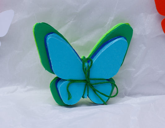 Paper Butterfly Wall Decor Speckled Blue's & Green's